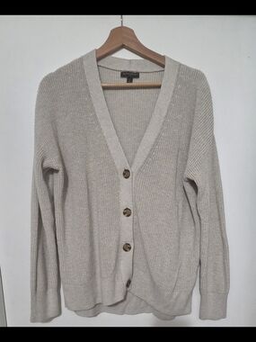 Banana Republic Women's V-Neck Button Cardigan - Light Taupe